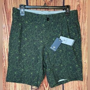 MAELREG Performance NWT Golf Shorts Men's PROFLEX UPF 30+Sz 32 Black Green NEW